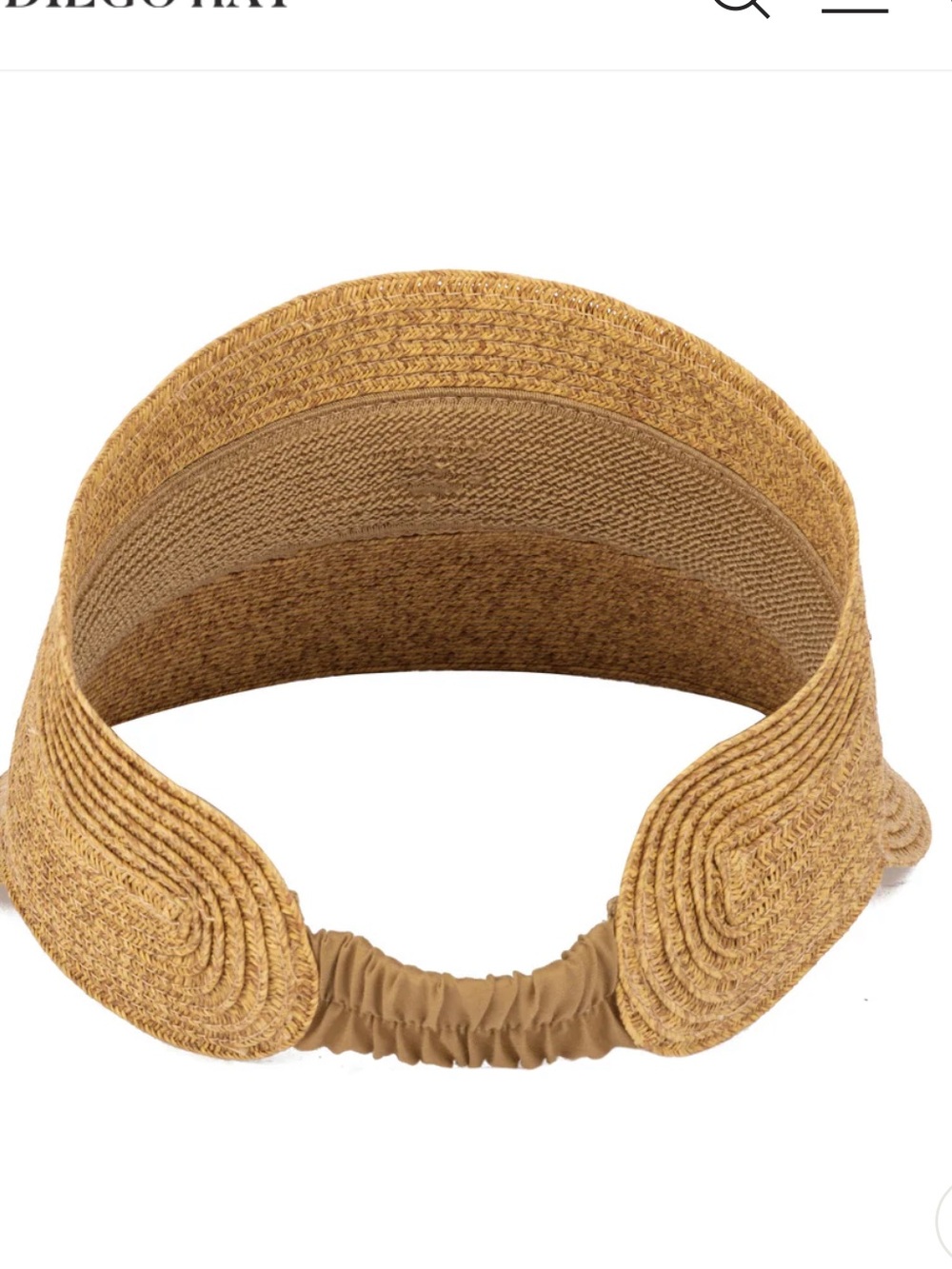 San Diego Hat Company Everyday Easy Visor in Toast color - Picture 5 of 11